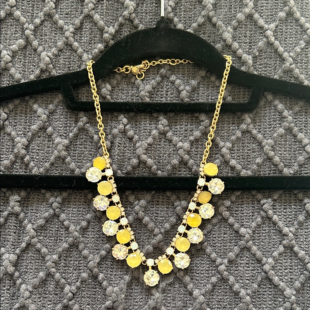 J. Crew Gold and Yellow Statement Necklace